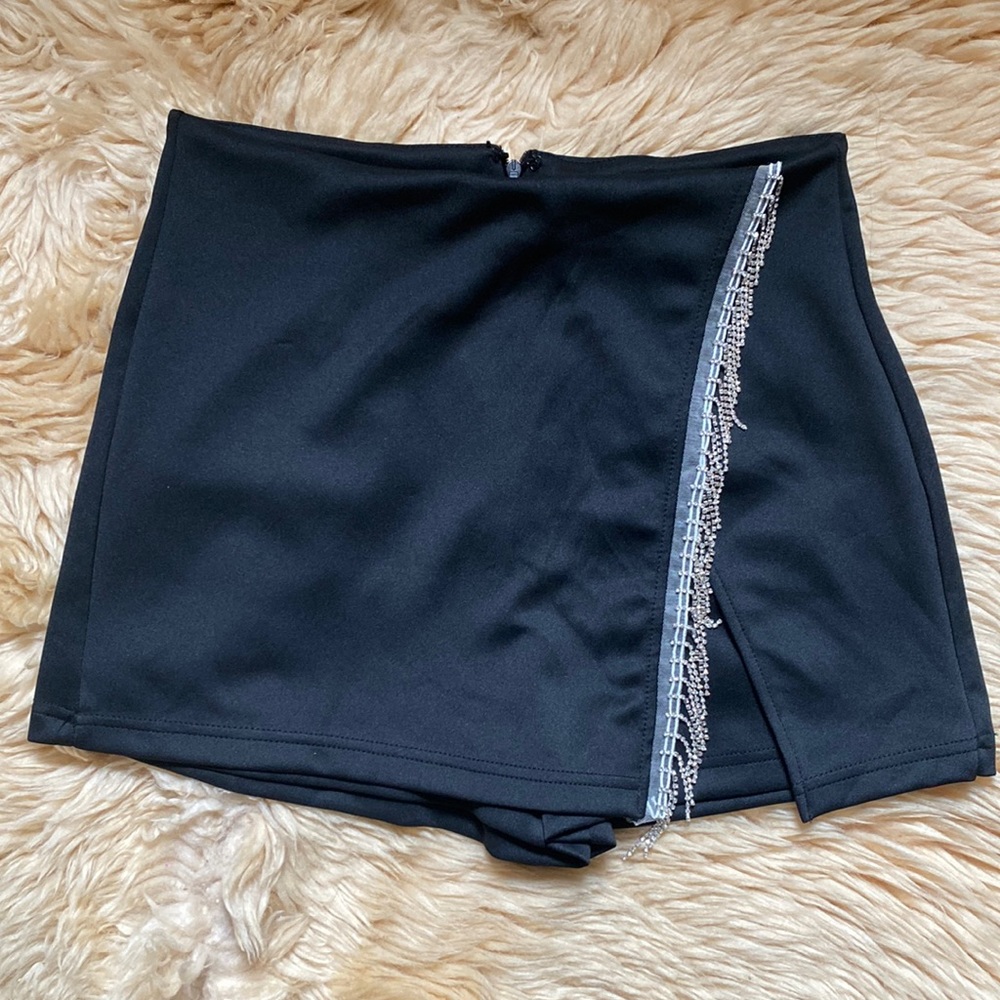 Shein Fringe Black Skort